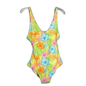 Ruffle Butts women’s One Piece Bathing Suit Size M tie floral tropical